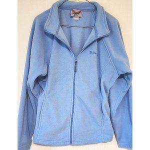 Landway Ladies Yellowstone Fleece Zip Up Jacket Light Blue Size L lined Pockets